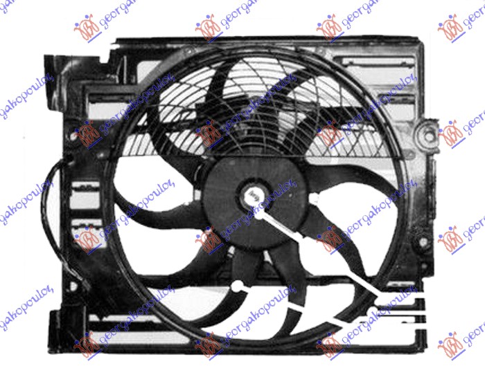 Bmw series 7 (e38) 95-02 VENTILATOR KOMPLET (BENZIN) (400mm) (4 PIN)