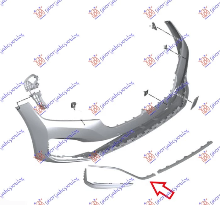 Bmw series 7 (g11/g12) 19-22 LAJSNA PREDNJEG BRANIKA GORNJA HROM