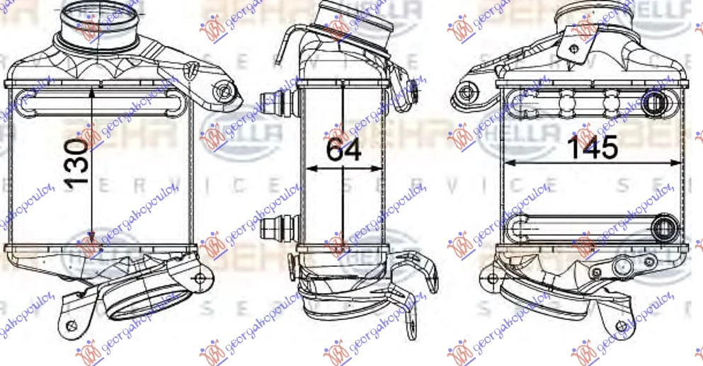 Bmw series 5 (f10/11) 10-13 HLAD.INTERC. 4.0-4.4 BENZ (130x144x64)