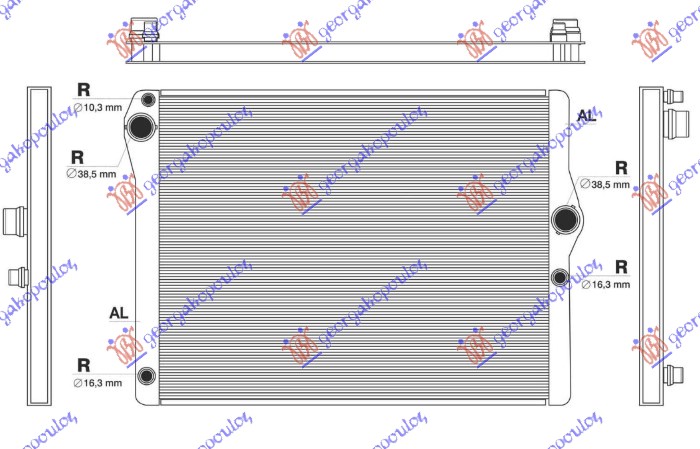 Bmw series 5 (f10/11) 13-16 HLADNJAK MOTORA 4.4 BENZIN (MAN/AUTO) (612x487)