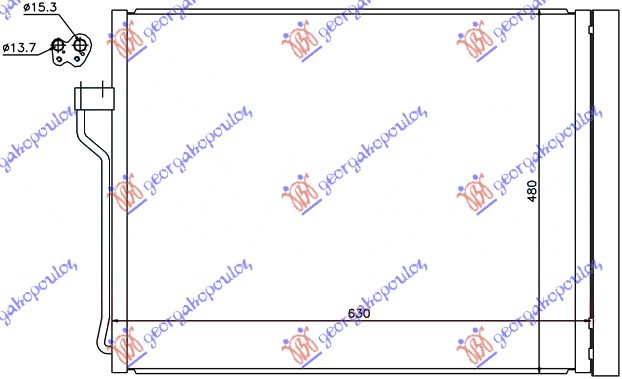 Bmw series 5 (f10/11) 10-13 HLAD.KLIME BEN &GT/F07 59,5x48 VALEO TIP