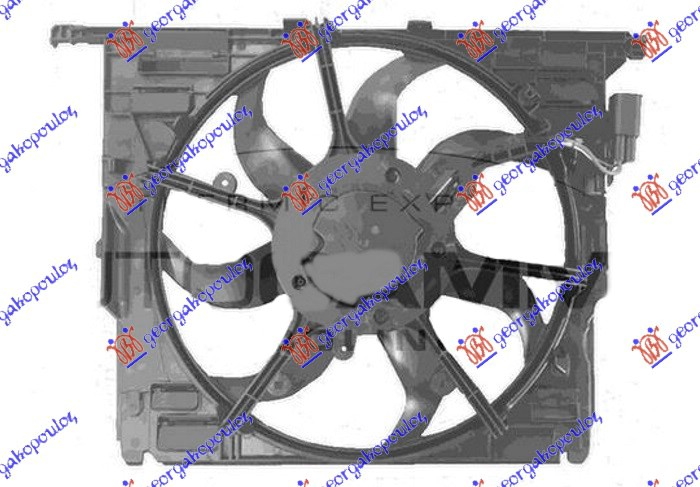 Bmw series 5 (f10/11) 13-16 VENTILATOR KOMPLET (3.0 BENZIN - 2.0/3.0 DIZEL) (485mm) (600W) (3 PIN)