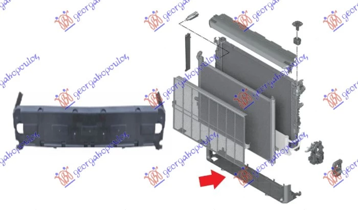 Bmw series 5 (g30/g31) 16- NOSAC HLADNJAKA DONJI PLASTICNI