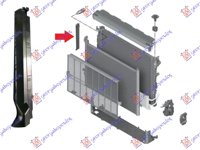 Bmw series 5 (g30/g31) 16-20 DRZAC HLADNJAKA VERTIKALNI PLASTICNI