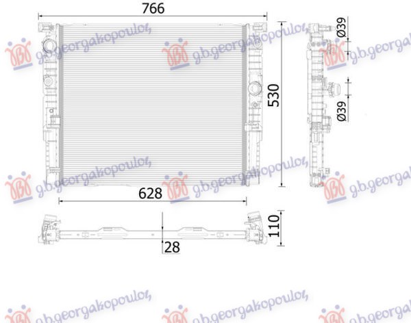 Bmw series 7 2015-2019 (g11/g12) HLADNJAK MOTORA 2.0 BENZIN/HIBRID (AUTO) (628x530)