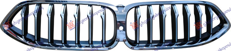 Bmw series 8 2018- (g15/g16/g14/f91/f92) PVC MASKA SREBRNA/HROM/CRNA (SA KAMEROM)
