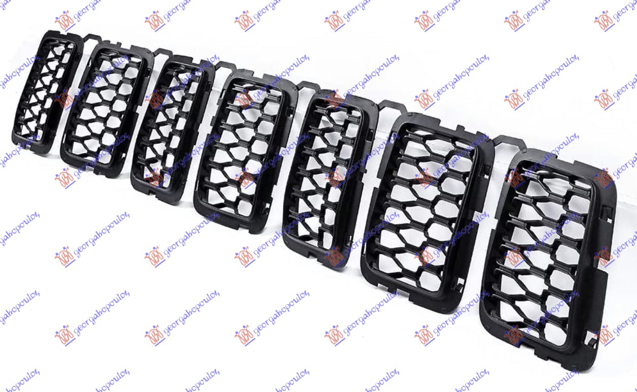 Jeep compass 16-22 LAJSNA PVC MASKE TAMNO SIVA (SET 7 KOM)