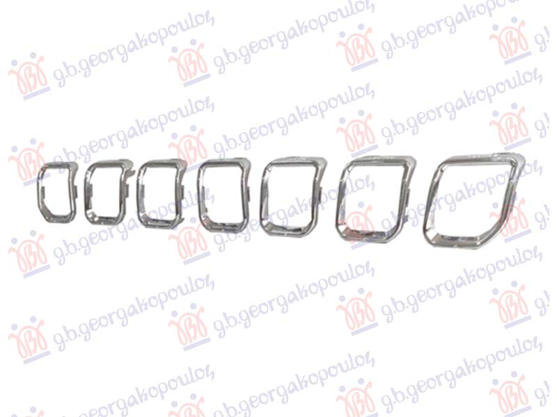 Jeep compass 2022-2025 (mp/m6/mv/m7) LAJSNA PVC MASKE HROM (SET 7 KOM)