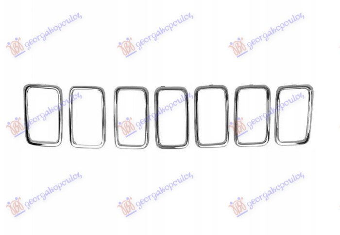 Jeep grand cherokee 17-21 PVC MASKA HROM (SET 7 DELOVA)