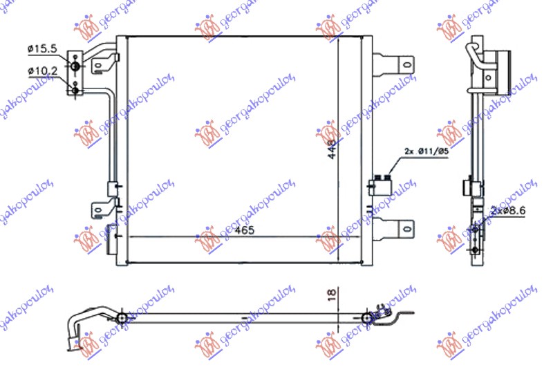 Jeep wrangler 2/4d 07-18 HLADNJAK 3.6-3.8iBENZ.-2.8CRD AUT.-12