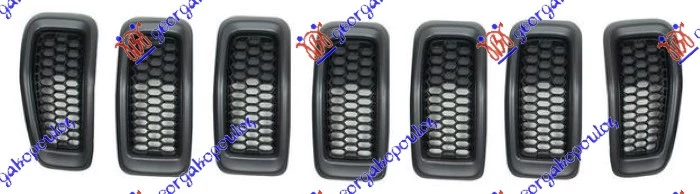 Jeep cherokee 14-19 PVC MASKA CRNA (SIVI OKVIR) (SET 7 KOM)