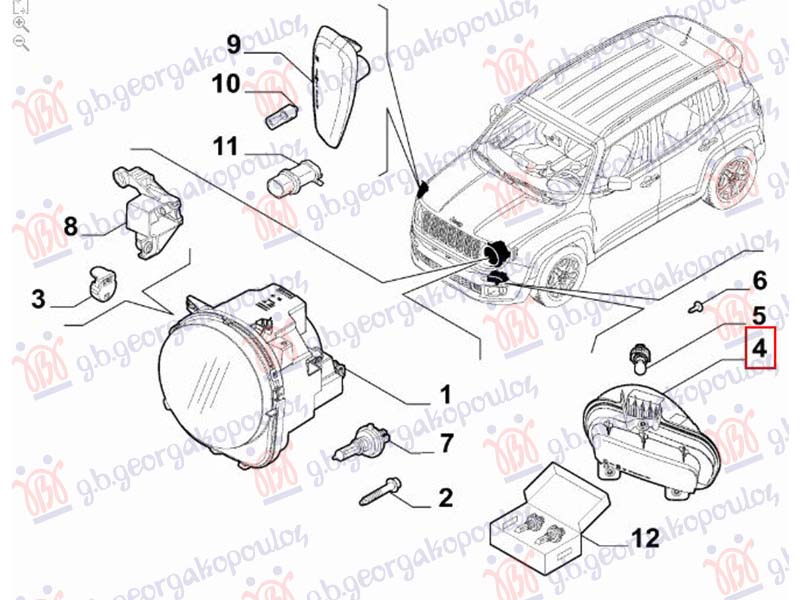Jeep renegade 2018- (bu/b1/bv) POZICIJA SA DNEVNIM SVETLOM (O)