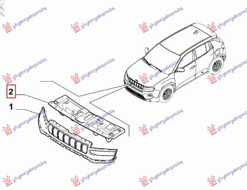 Jeep avenger 2022- (j2) NOSAC PVC MASKE (O)