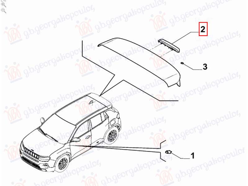 Jeep avenger 2022- (j2) TRECA STOP LAMPA (O)