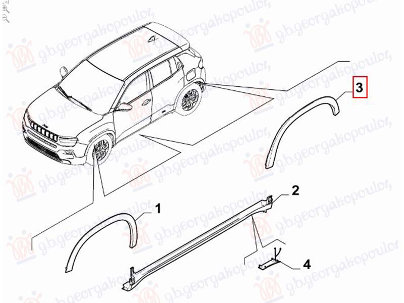 Jeep avenger 2022- (j2) RUB PLASTICNI ZADNJEG BLATOBRANA