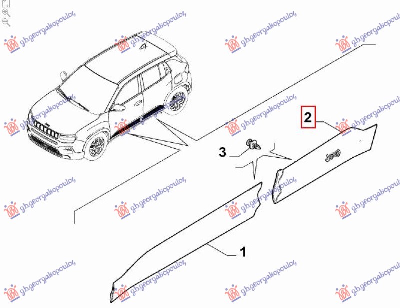 Jeep avenger 2022- (j2) LAJSNA ZADNJIH VRATA (O)