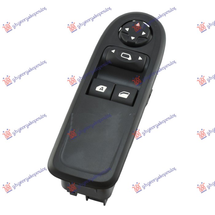 Citroen c3 2010-2013 (sc) PREKIDAC U PREDNJIM VRATIMA (2 TASTERA) OKVIR CRNI (16 PIN)