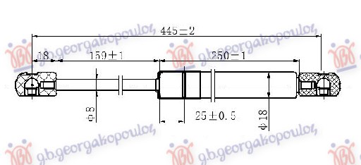 Citroen c3 13-16 AMORTIZER GEPEK VRATA (445L-420N)