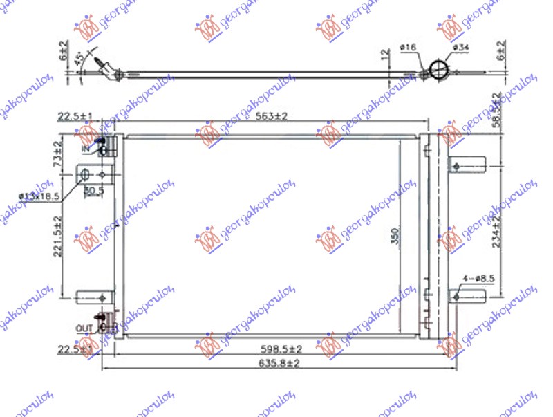 Citroen c4 picasso 14-17 HLADNJAK KLIME BEN-DIZ(53.5x36.4x12)