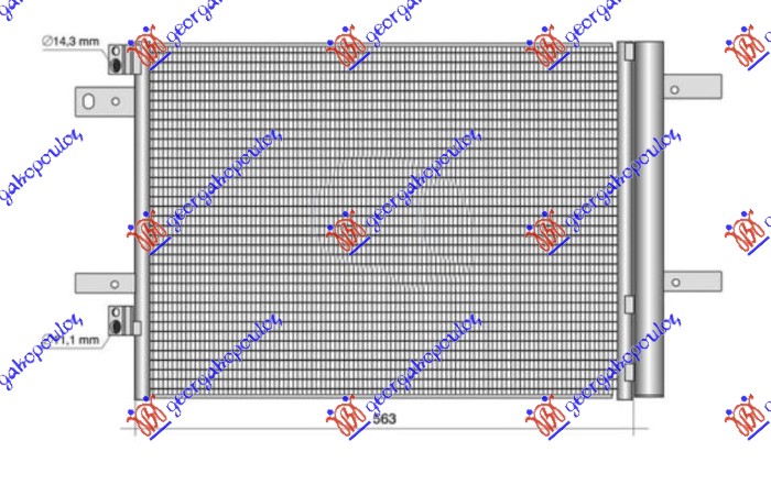 Peugeot 5008 16- HLADNJAK KLIME 1.2/1.6 THP BENZIN - 1.6/2.0 BlueHDI DIZEL (563x416x12)