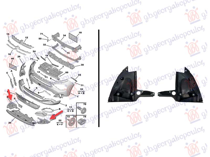 Citroen c4 2020- (ba/bb/bc) ZASTITA MOTORA ISPOD BRANIKA PLASTICNA (SET L+D)