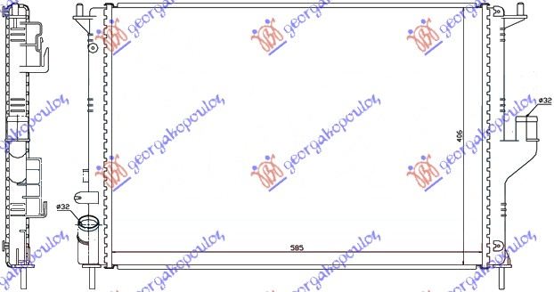 Dacia logan-mcv i 2008-2012 (ks/ls/us) HLADNJAK MOTORA BENZIN/DIZEL (58x40) (NRF)