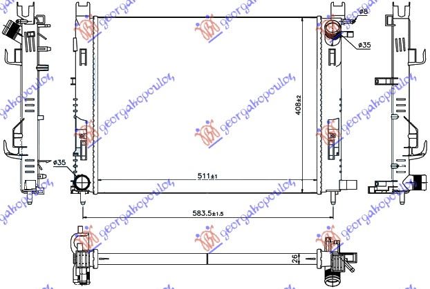 Renault arkana 20- HLADNJAK MOTORA BENZIN/DIZEL (+AC) (51x40.8x2.7) 12-