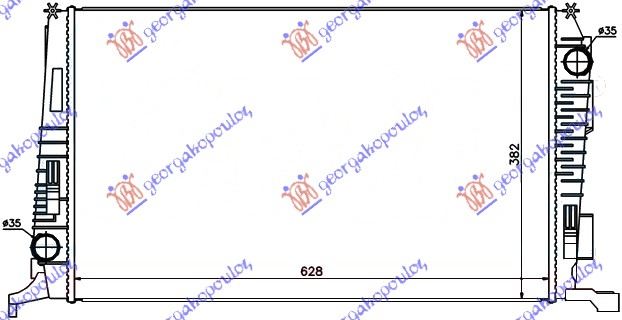 Dacia duster i 2010-2017 (hs) HLADNJAK MOTORA 1.5 DCI (62.8x39) (NRF)