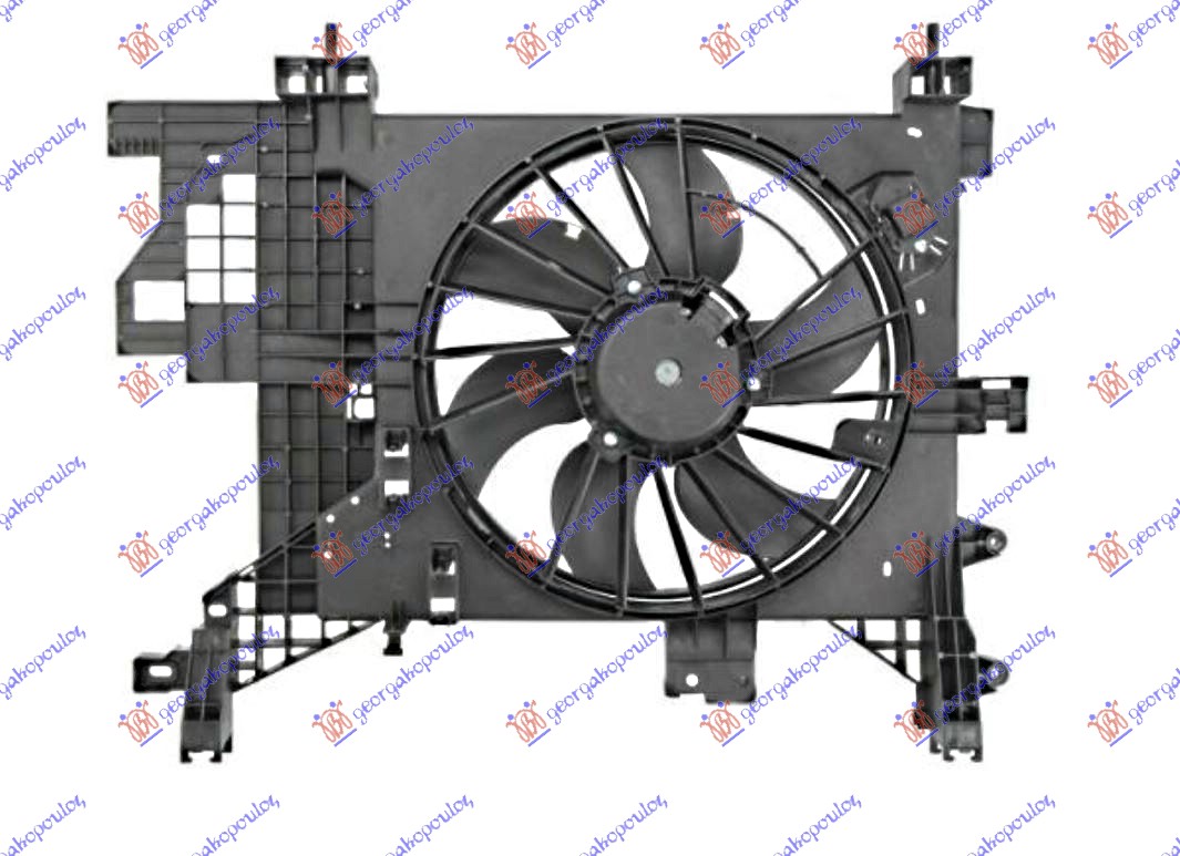 Dacia duster 10-17 VENTILATOR 1.5 DIZEL (385mm) (2+2 PIN)