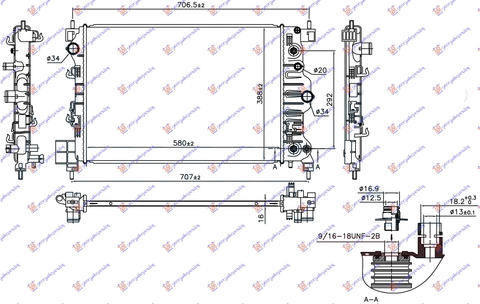 Chevrolet aveo sdn-h/b 12- HLAD.MOTO.1.6i 16v AUTO (58x38.8x1.6)