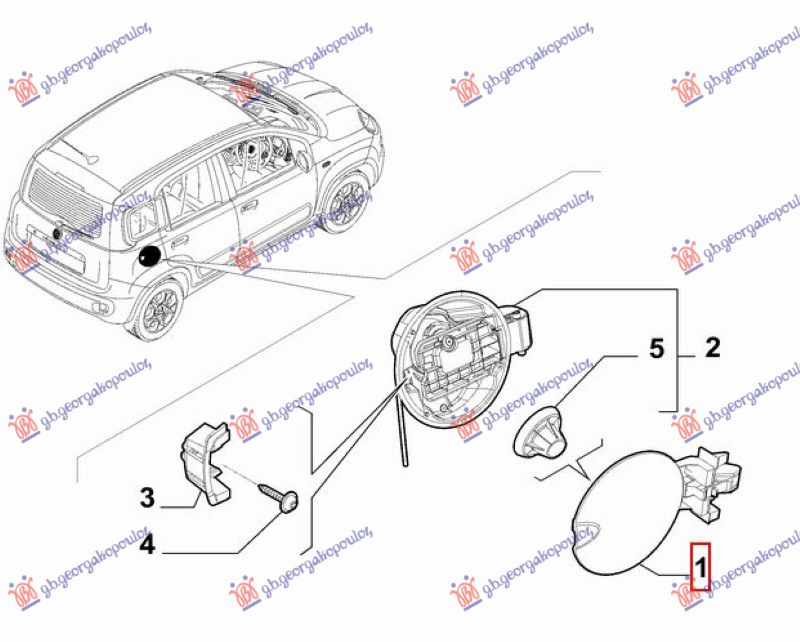 Fiat panda new 2012- (312/319) POKLOPAC REZERVOARA (O)