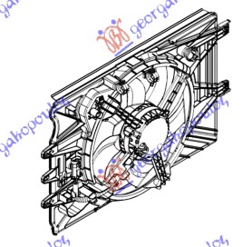 Fiat 500 l 12-17 VENTILATOR KOMPLET -A/C 0.9-1.4T.-1.3JTD