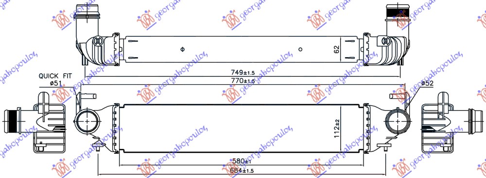 Fiat 500 x 15-19 HLAD.INTERC. SVI MODELI BENZIN/DIZEL