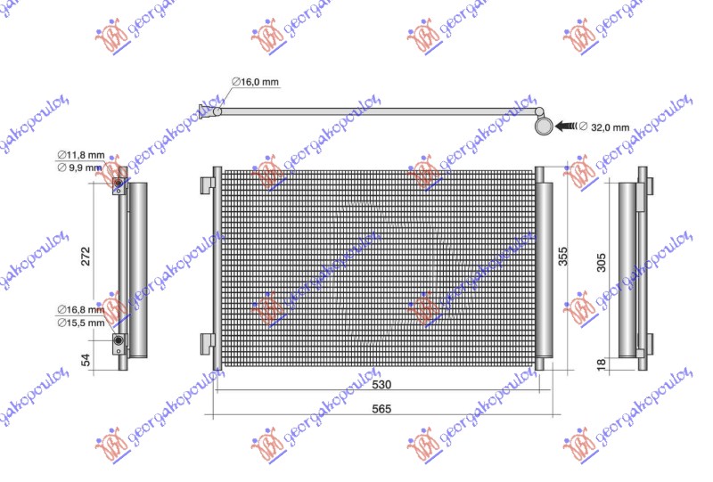 Fiat panda new 12- HLADNJAK KLIME BENZIN/HIBRID (500x338x12)