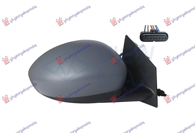 Fiat 500e 2021- (332) RETROVIZOR ELEKTRICNI SA GREJACEM PM (SENZOR) (8 OTV/5 PIN) (KONVEKSNO STAKLO) (A KVALITET)