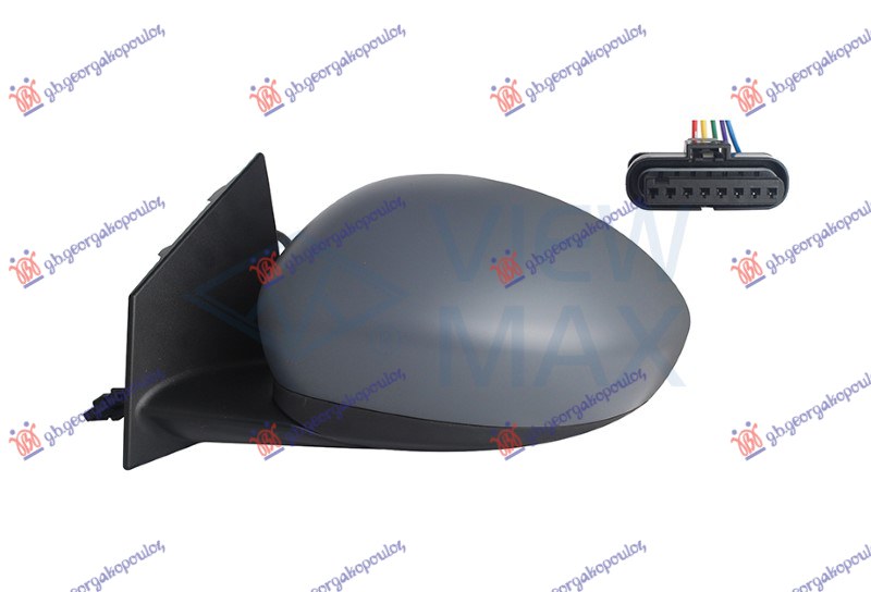 Fiat 500e 2021- (332) RETROVIZOR ELEKTRICNI SA GREJACEM PM (8 OTV/5 PIN) (KONVEKSNO STAKLO) (A KVALITET)