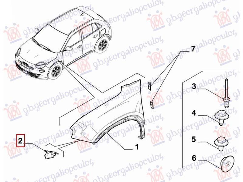 Fiat 600 2023- (365/364) NOSAC BLATOBRANA METAL (O)