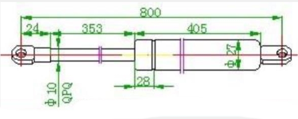 Fiat ducato 89-94 AMORTIZER GEPEK VRATA (800L-510N)