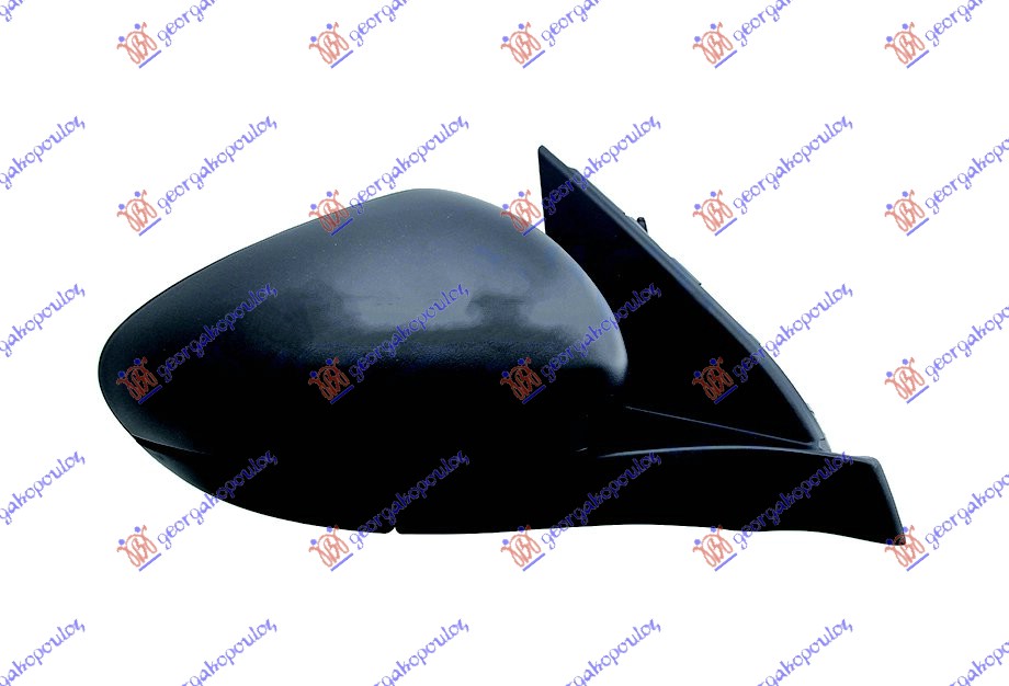 Fiat tipo 2016-2021 (356/357) RETROVIZOR ELEKTRICNI SA GREJACEM CRNI (SENZOR) (KONVEKSNO STAKLO)