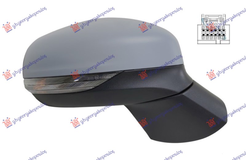 Ford puma 2020- (j2k/cf7) RETROVIZOR ELEK. PM (MIGAVAC) (6 PIN)