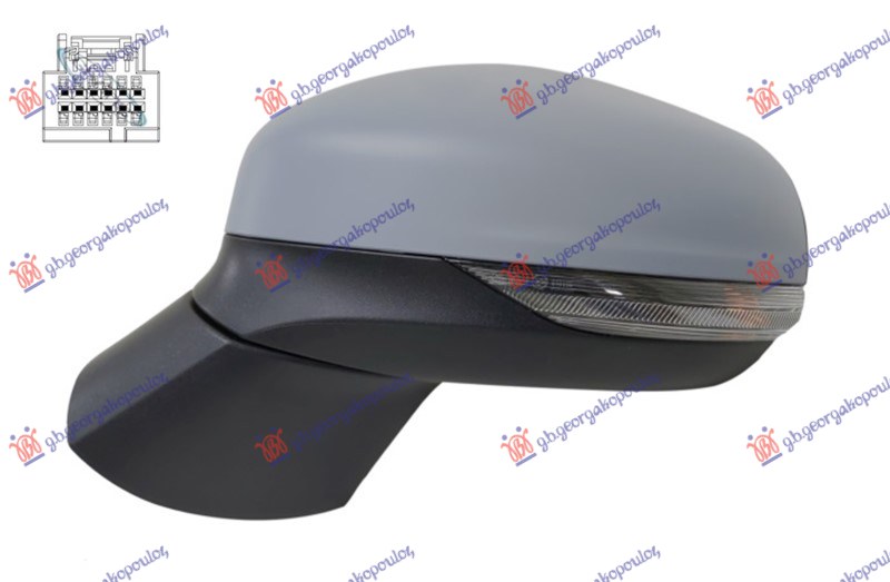 Ford puma 2020- (j2k/cf7) RETROVIZOR ELEK. PM (MIGAVAC) (6 PIN)