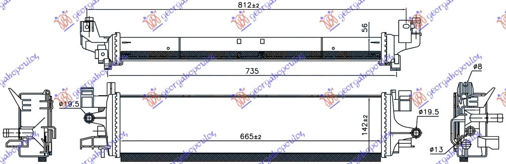 Ford focus c-max 14- HLAD. DODATNI 1.5 EcoBoost (665x142x56)