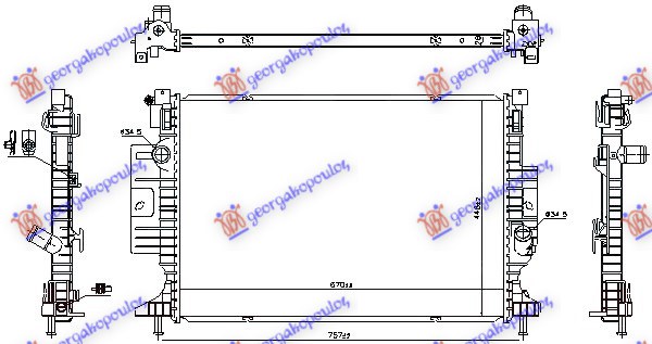 Ford kuga 2020-2024 (dfk) HLADNJAK MOTORA 2.0 ECOBOOST BENZIN - 2.0 TDCI DIZEL (MANUELNI) (670x448) (NRF)