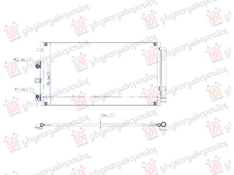 Ford kuga 2020-2024 (dfk) HLADNJAK KLIME 2.5 BENZIN-HIBRID (721x386x12)