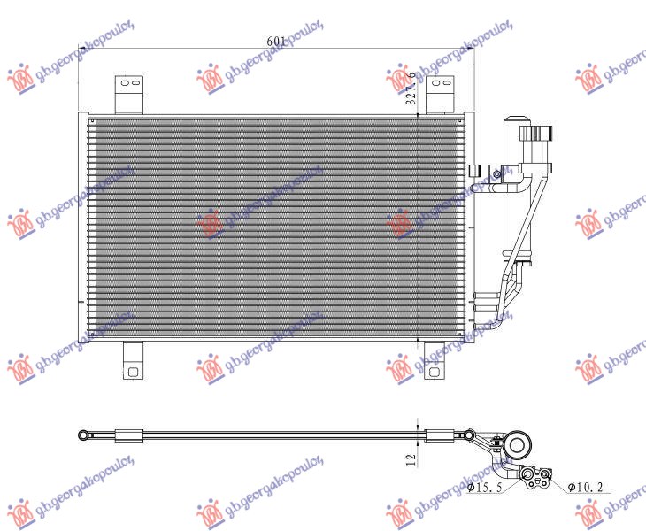 Ford kuga 2020-2024 (dfk) HLADNJAK KLIME 2.5 BENZIN-HIBRID (721x386x12) (KOYO)