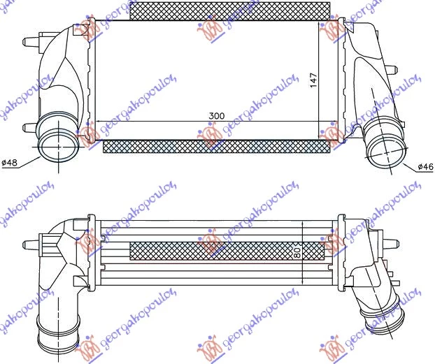 Ford b-max 12- HLAD INTERC.1.0i 12V TURBO (300x150x80)