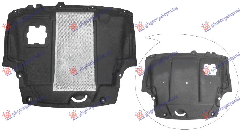 Ford puma 2020- (j2k/cf7) ZASTITA MOTORA MALA (BENZIN) (ALUMINIJUMSKI POKLOPAC)