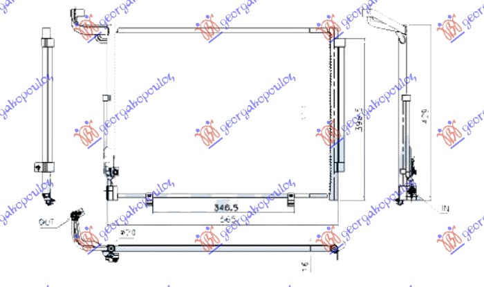 Ford fiesta 17- HLADNJAK KLIME 1.0 BEN AUTO (490x410x16)