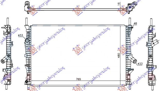 Ford transit 13-19 HLAD.MOTO.2.2 TDCi +/-A/C(76.5x48x1)6)