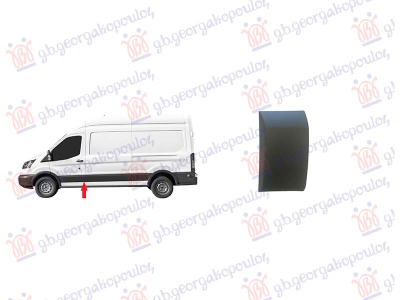 Ford transit 2019- LAJSNA STUBA PREDNJIH VRATA SIVA (POKLOPAC REZERVOARA)